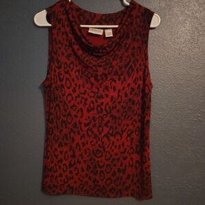 Chico's Red Leopard Print Tank Top